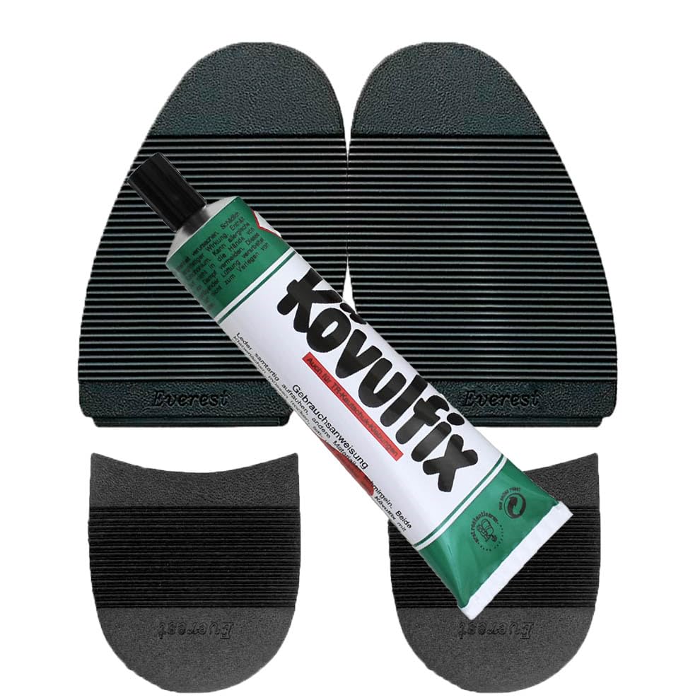 Langlauf Schuhbedarf DIY Schuhreparatur Set rutschfest - Sohle + Absatz + Kövulfix Schuhkleber extra