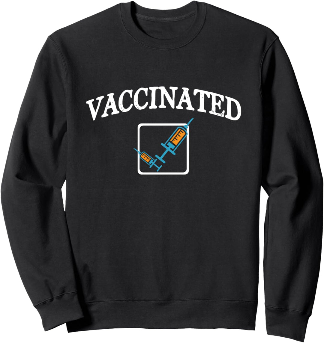 Vaccinated Check Mark Vaccine Pro Vaccination Sweatshirt