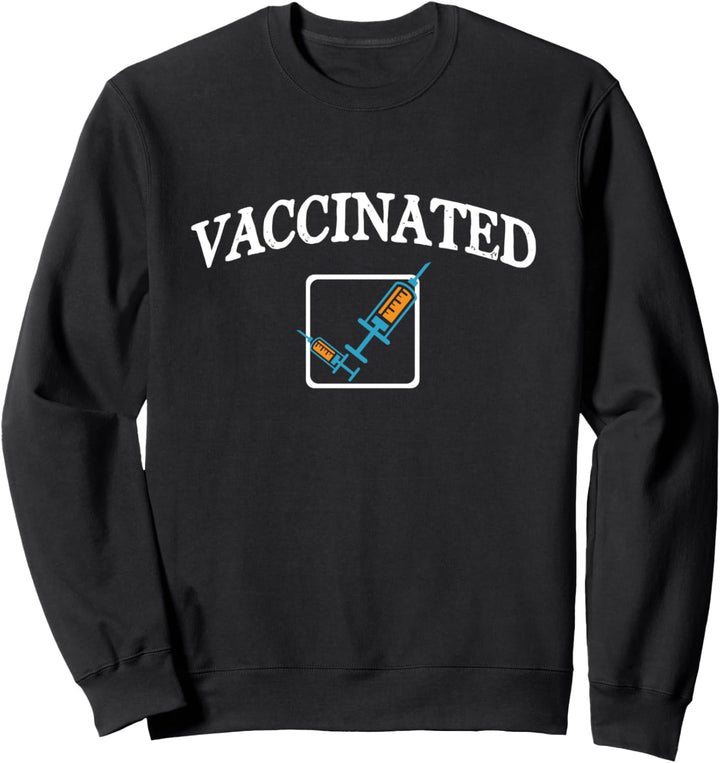 Vaccinated Check Mark Vaccine Pro Vaccination Sweatshirt