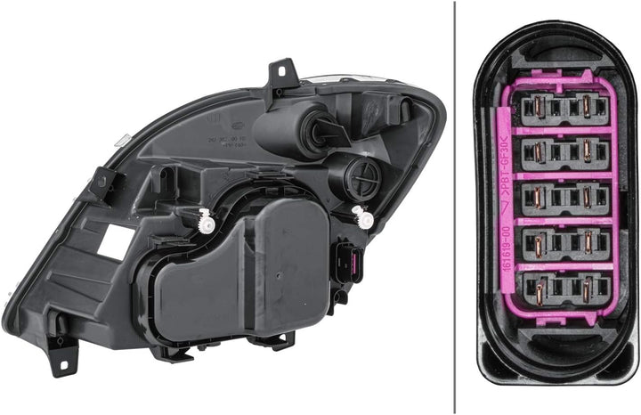 HELLA 1EB 247 012-061 FF/Halogen-Hauptscheinwerfer - rechts - für u.a. Mercedes-Benz Sprinter 3,5-T