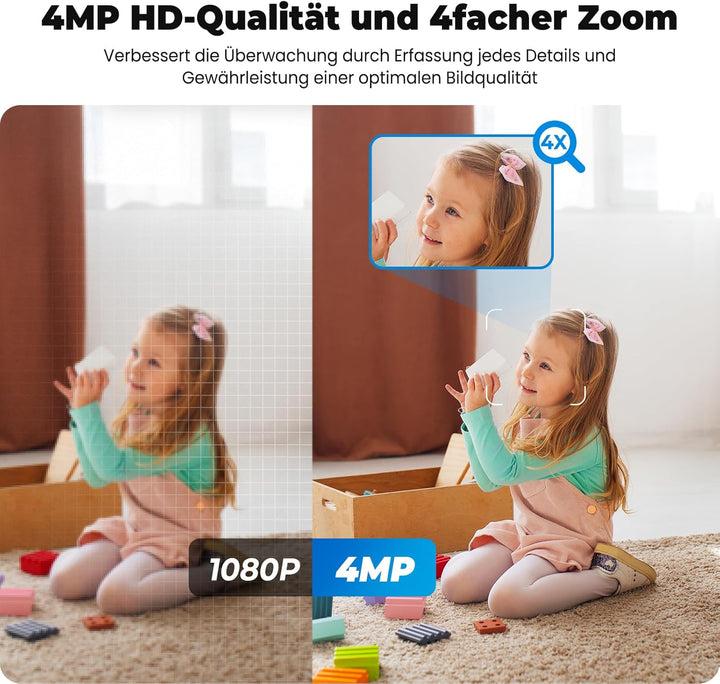 Codnida 2Pcs Überwachungskamera Innen WLAN IP Kamera Überwachung Kamera für Baby/Haustier Mit Bewegu