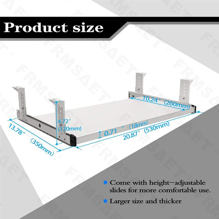 FRMSAET Möbelzubehör Büroproduktanzüge Hardware 53 cm / 60 cm / 76 cm Tastatur Schubladenfach Holzha