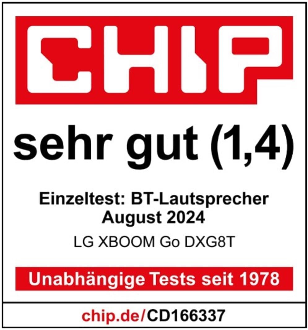 LG XBOOM Go DXG8T, tragbarer Bluetooth-Lautsprecher (120W, Google Assistant, Siri, Beleuchtung), Sch