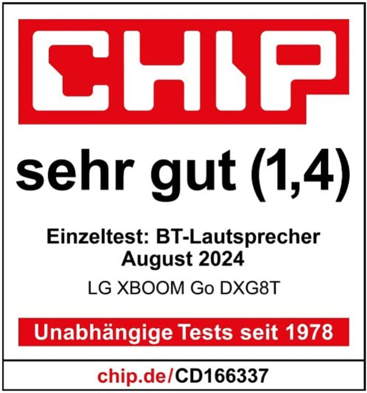 LG XBOOM Go DXG8T, tragbarer Bluetooth-Lautsprecher (120W, Google Assistant, Siri, Beleuchtung), Sch