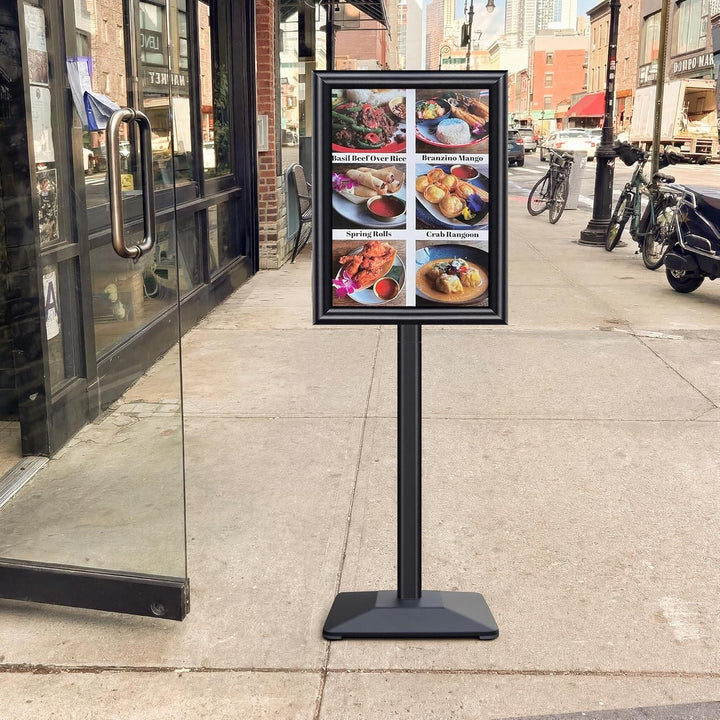 VAIIGO Heavy Duty Sign Holder Poster Stand, Adjustable Menu Display Stand Floor Standing Sign Holder