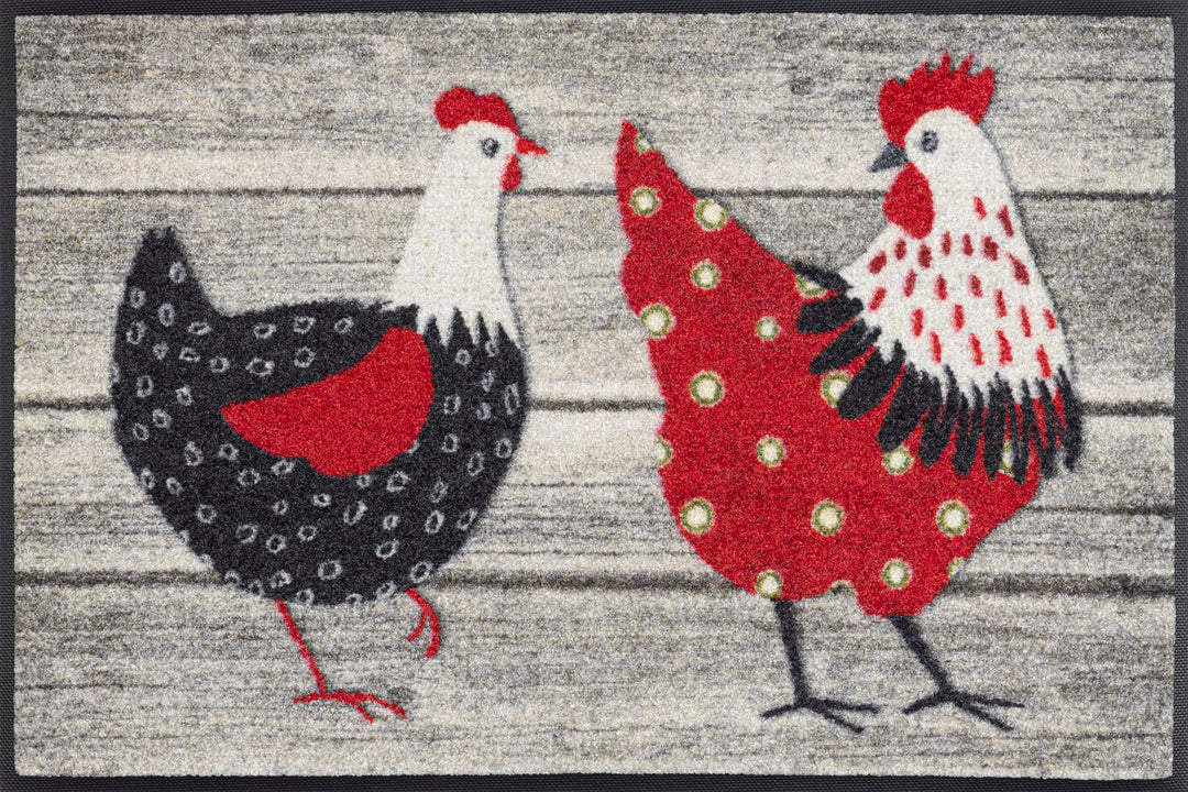 wash+dry Fussmatte, Chicken Farm 40x60cm, innen und aussen, waschbar 40x60cm Chicken Farm Bunt, 40x6
