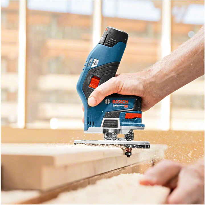Bosch Professional 12V System Akku Kantenfräse GKF 12V-8 (Fräskopf-Schaft: 8 mm, ohne Akku/ Ladegerä