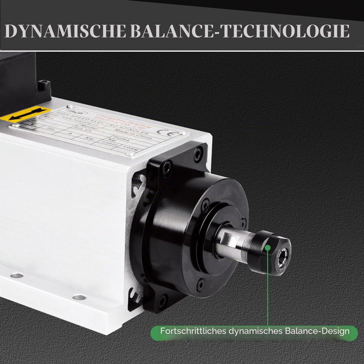 CNC-Spindelmotor-Set, 220 V, 1,5 kW, ER16, luftgekühlter Spindelmotor, quadratisch, CNC-Motor + 220