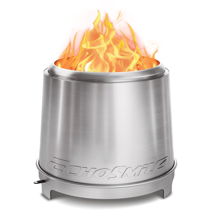 EchoSmile Rauchfreie Feuerschale mit Dreifach Verbrennung und Verstellbare Drosselklappe, Holzofen E