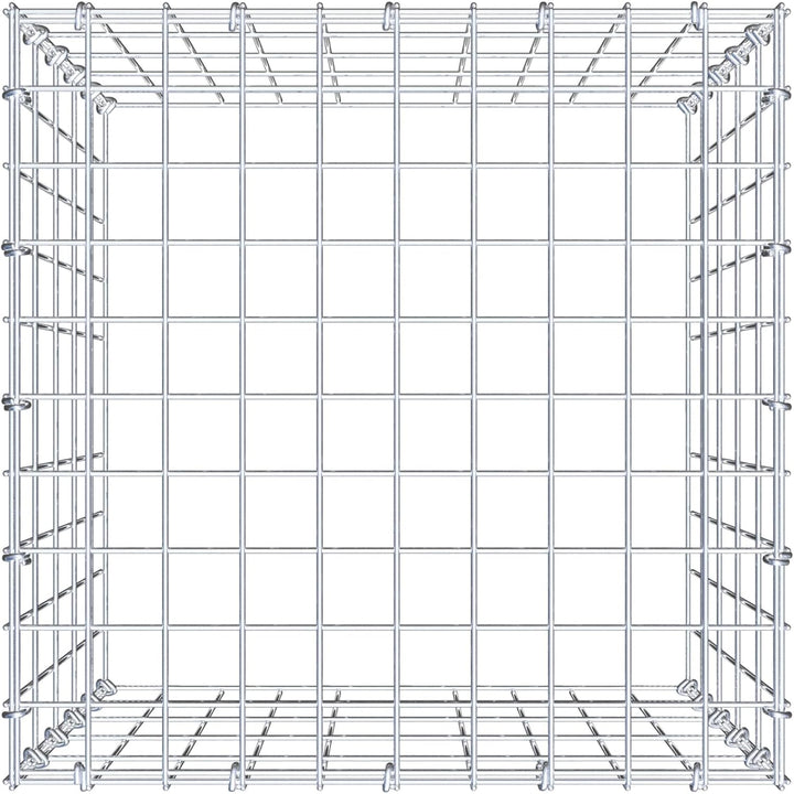 GABIONA Anbau-Gabione Typ3 eckig, Maschenweite 5 x 10 cm, Tiefe 50 cm, Gabione 50 x 50 x 50 cm (L x