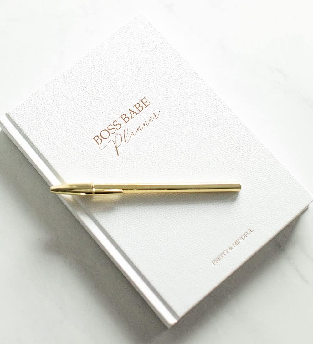 Boss Babe Planner | Undatierter Erfolgs- und Produktivitätsplaner (weiss), weiss