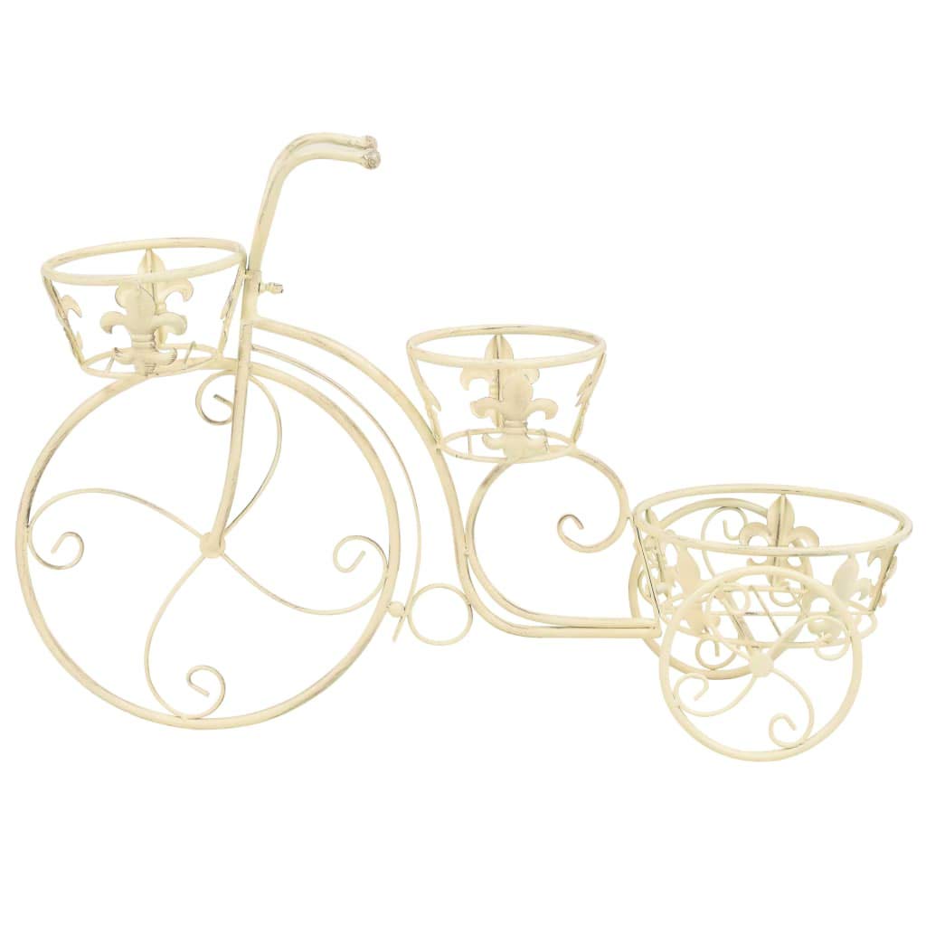 Festnight Blumentreppe Metall Pflanzentreppe Pflanzenst?nder Blumenregal Dekoration Fahrradform Vint