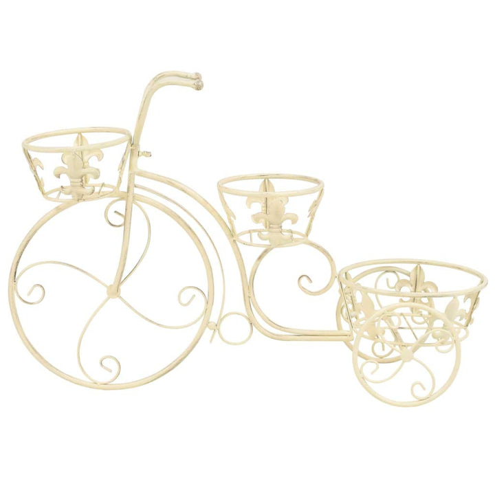 Festnight Blumentreppe Metall Pflanzentreppe Pflanzenst?nder Blumenregal Dekoration Fahrradform Vint