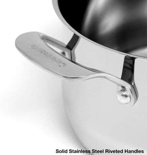 Cuisinart Contour Stielkasserolle mit Glasdeckel, Edelstahl, 6 l Stielkasserolle 6-Quart, Stielkasse