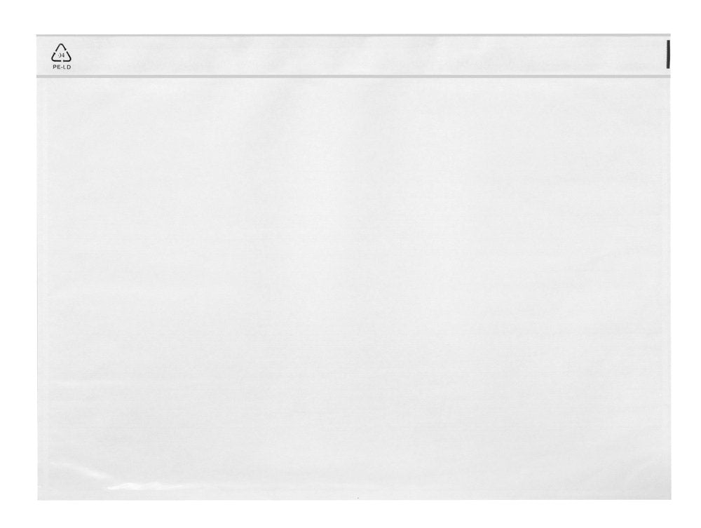 VELOFLEX 2040000 - TURA-Versandtaschen DIN C4, Lieferscheintaschen, selbstklebend, ohne Druck, 55 my
