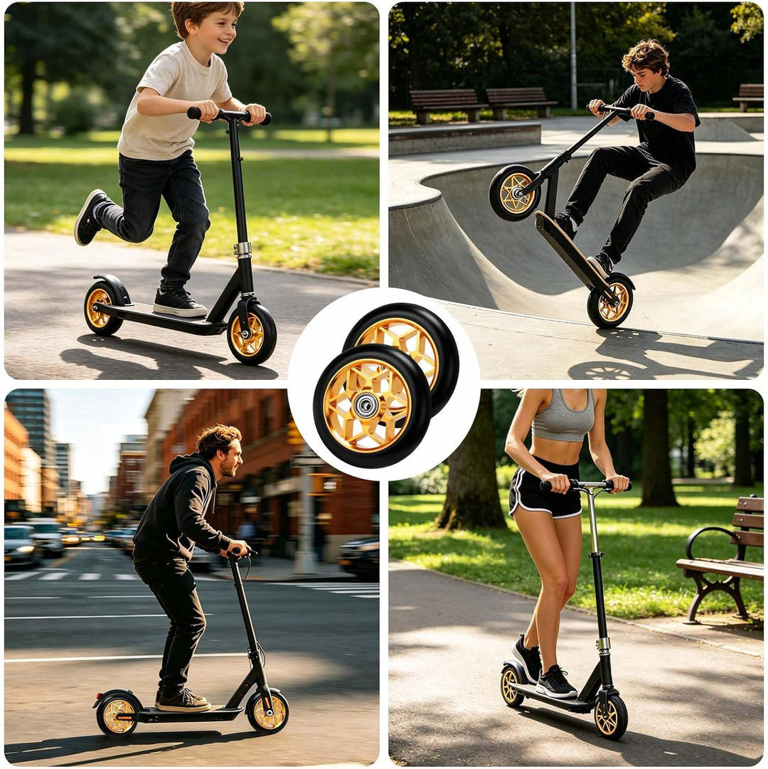 Stunt Scooter Rollen 110mm 2 Stück Scooter Ersatzräder, Scooter Räder Ersatzräder 88A Vollreifen mit