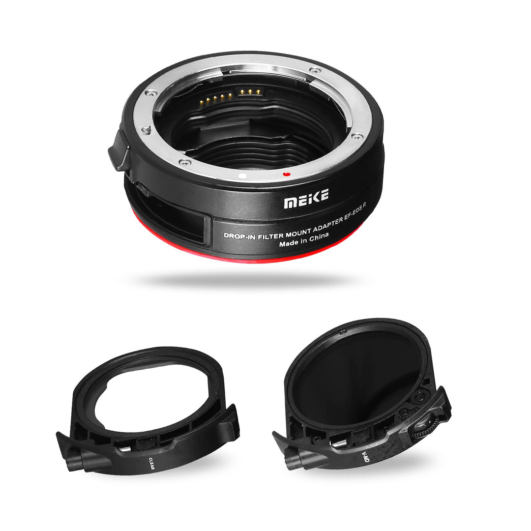 Meike MK-EFTR-C Drop-in Filter Mount Adapter Für Canon EF auf EOSR mit variablem ND-Filter und UV-Fi
