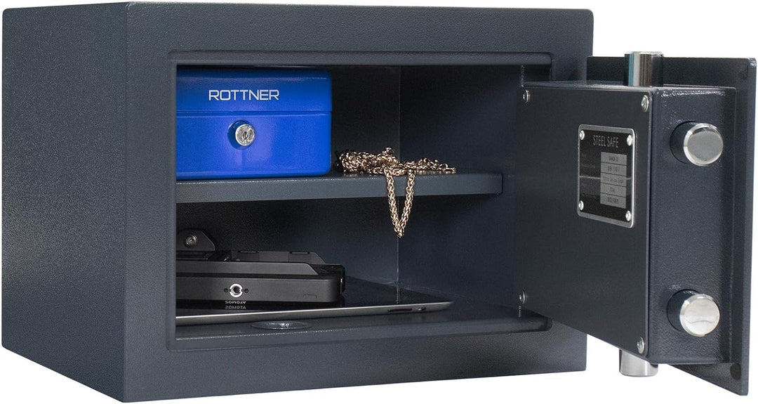 Rottner 4848 Wertschutzschrank EN-0 Samoa 26, Elektronikschloss, Anthrazit, BxH 370x270 mm, Befestig