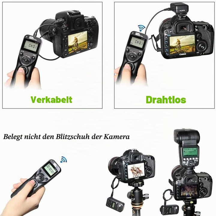 Pixel Kabellose Kamera Fernauslöser Timer TW-283 DC0 Auslöser Fernbedienung Intervalometer für Nikon