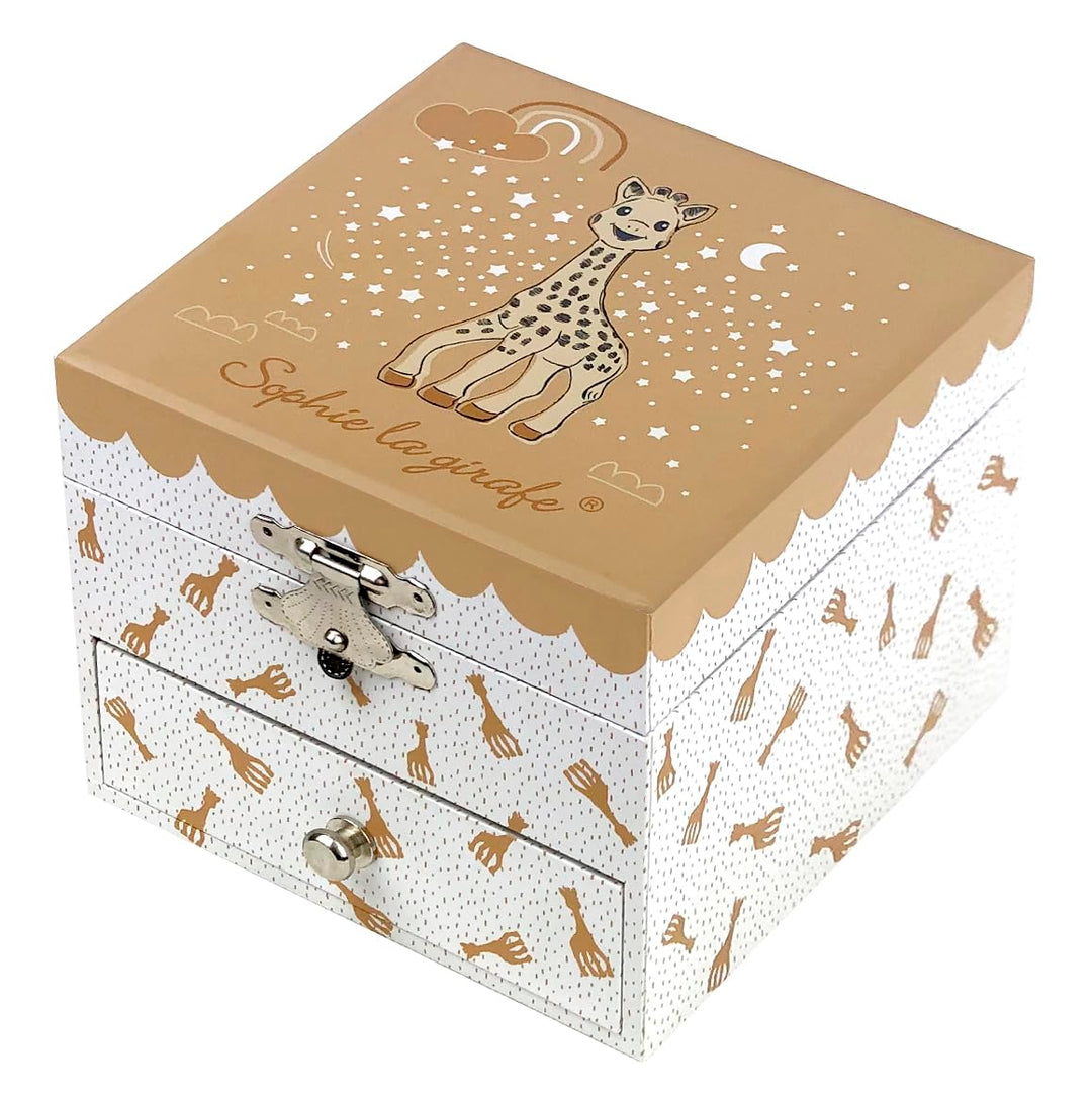 Trousselier - Spieluhr Sophie die Giraffe – Schmuckkästchen & Schätze Musik im Dunkeln – Geschenk fü
