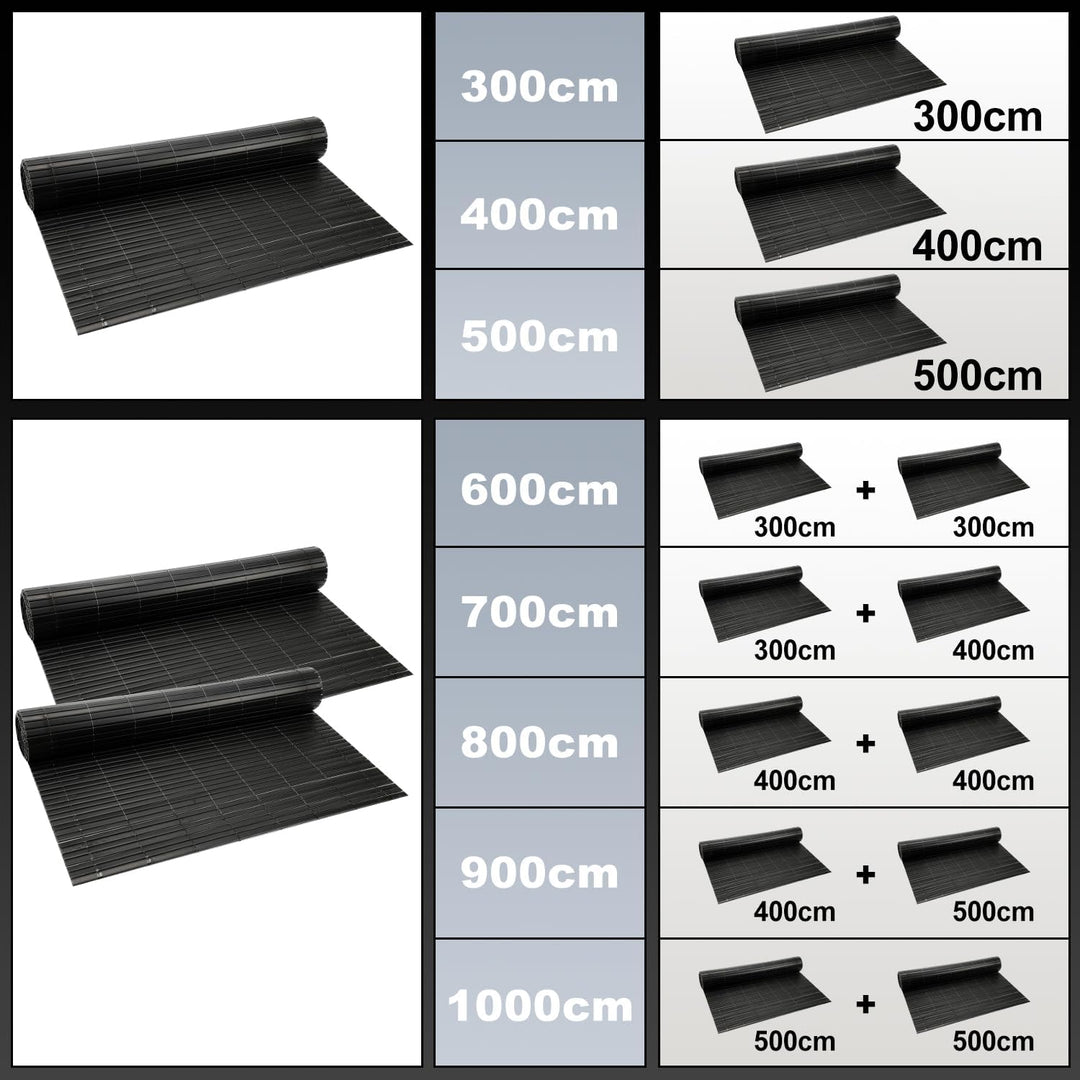 Izrielar PVC Sichtschutzmatte mit Kabelbindern Sichtschutz Wetterfest für Garten, Balkon und Terrass