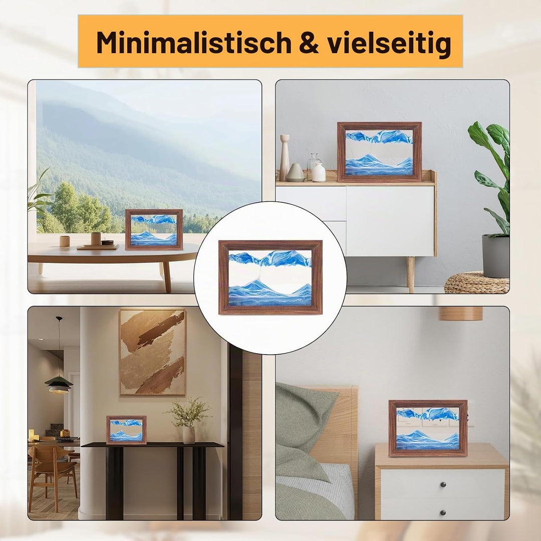 AzureLeap Sandbilder zum Drehen 3D Sandscape die Sandkunst in Tiefsee Fliessende Sandmalerei Sandbil