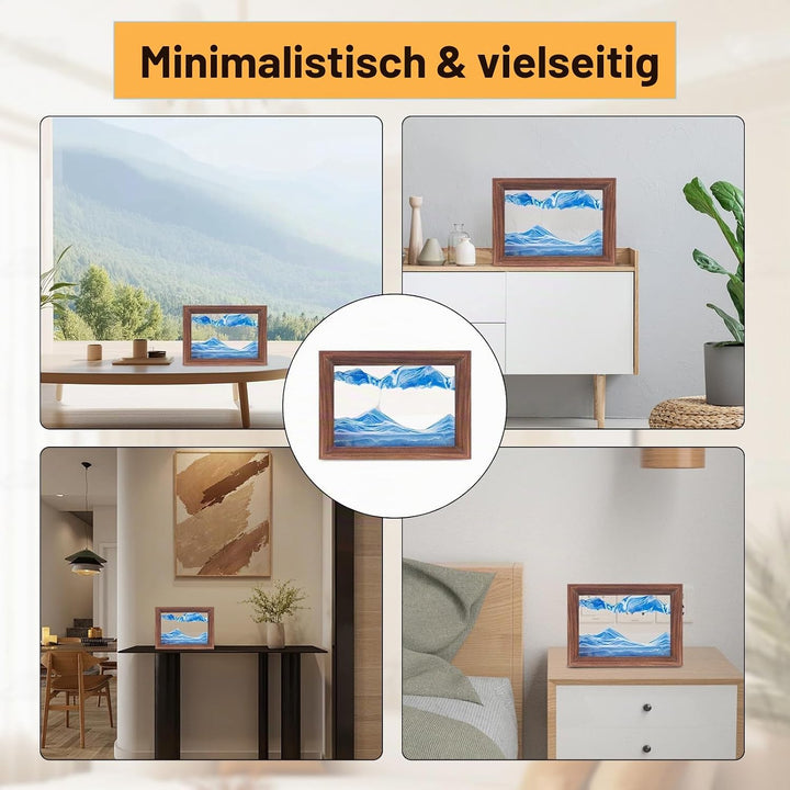 AzureLeap Sandbilder zum Drehen 3D Sandscape die Sandkunst in Tiefsee Fliessende Sandmalerei Sandbil