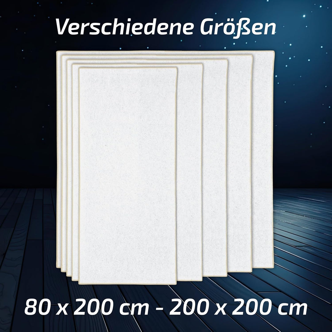 Matratzen Perfekt Matratzenunterlage 2er Set 80x200 cm atmungsaktive Filz Matratzenschoner Schutz vo