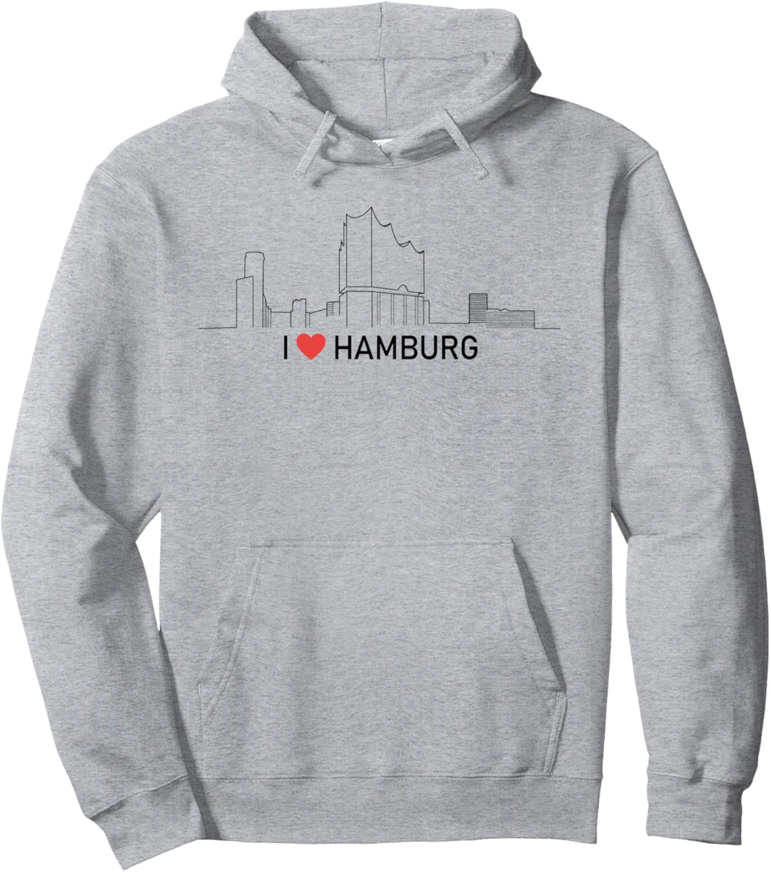 Hamburg T-Shirt | I Love Hamburg Pullover Hoodie