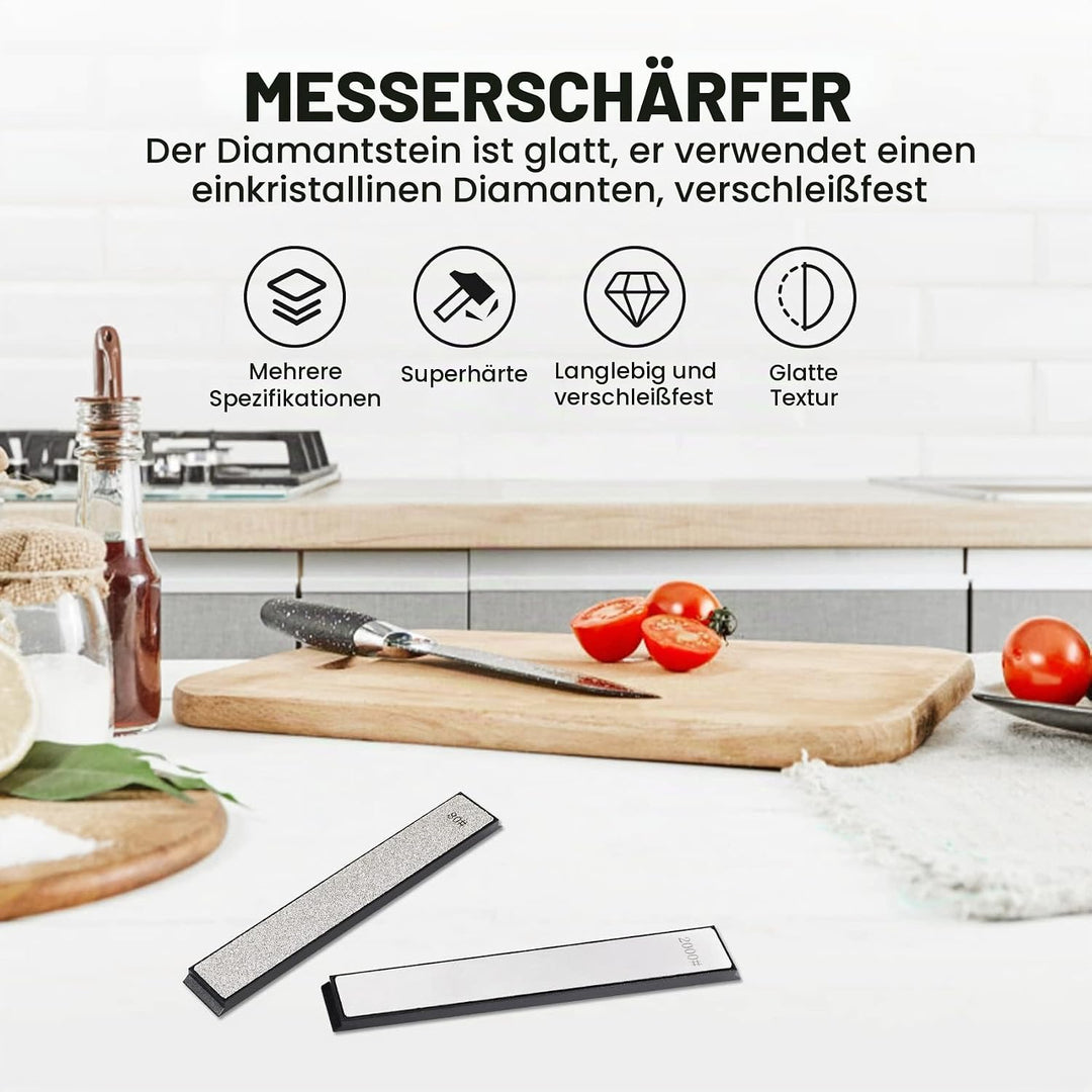 Liseng 10 Stück -Messerschleifstein-Set, Wetzstein-Messerschärfer für professionelles Küchen-Schärfs