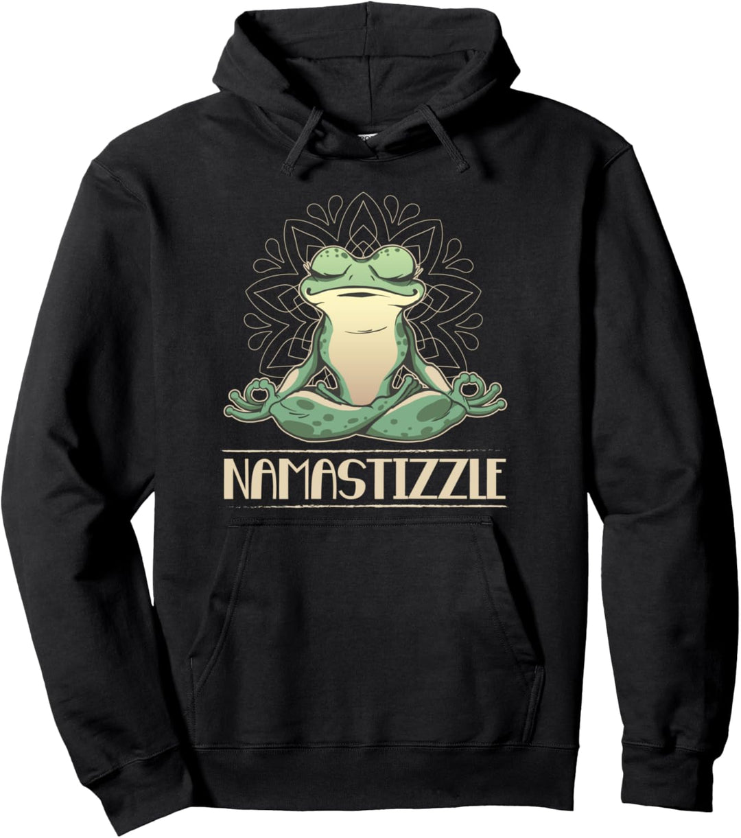 Namastizzle Funny Meditating Frog Yoga Pullover Hoodie