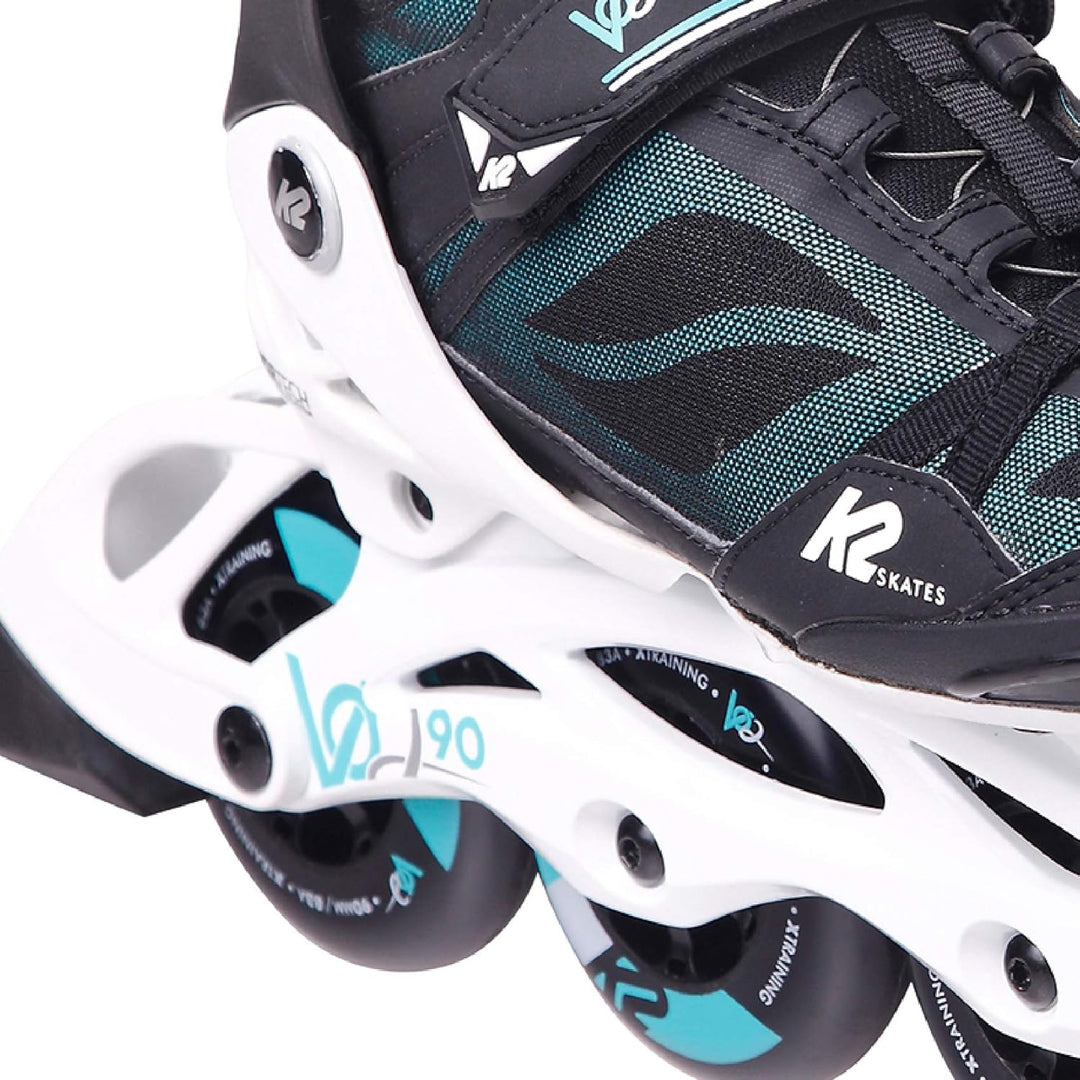 K2 Damen Vo2 90 Boa W Inline Skates EU: 36.5 (UK: 4 / US: 6.5) Black - Turquoise, EU: 36.5 (UK: 4 /