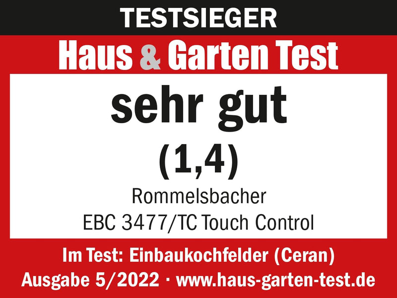 ROMMELSBACHER Domino Einbaukochfeld EBC 3477/TC - Schott Ceran Kochfläche, Touch Control, energiespa