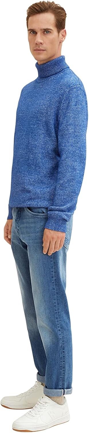 TOM TAILOR Herren Marvin Straight Jeans 33W / 36L 10119 - Used Mid Stone Blue Denim, 33W / 36L 10119