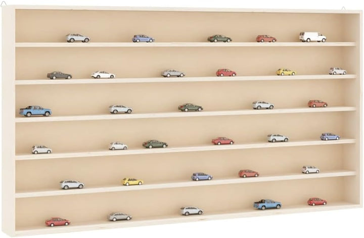 vidaXL Sammlervitrine aus Holz mit 6 Regalen, Wandvitrine für Wohnzimmer Esszimmer Schlafzimmer, Wan
