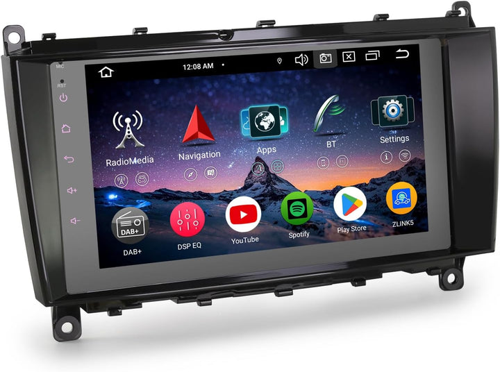 Erisin 8-Kern 4GB+64GB 8" IPS Bildschirm Android 14 Autoradio mit GPS Navi Für Mercedes CLK Klasse W