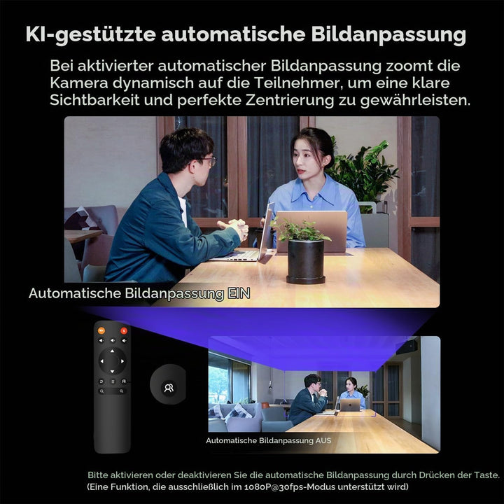 NEARITY C45 2K Videokonferenz-Webcam mit Mikrofon und Lautsprecher, All-in-One Webcam mit 4 Noise Ca