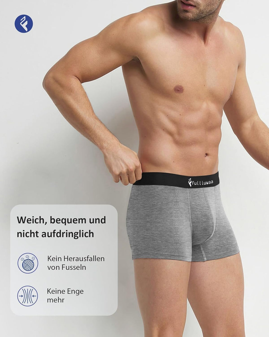 Fullluwaa Boxershorts Herren 12er Pack - Business Men Retroshorts Männer Trunks Baumwolle Unterwäsch