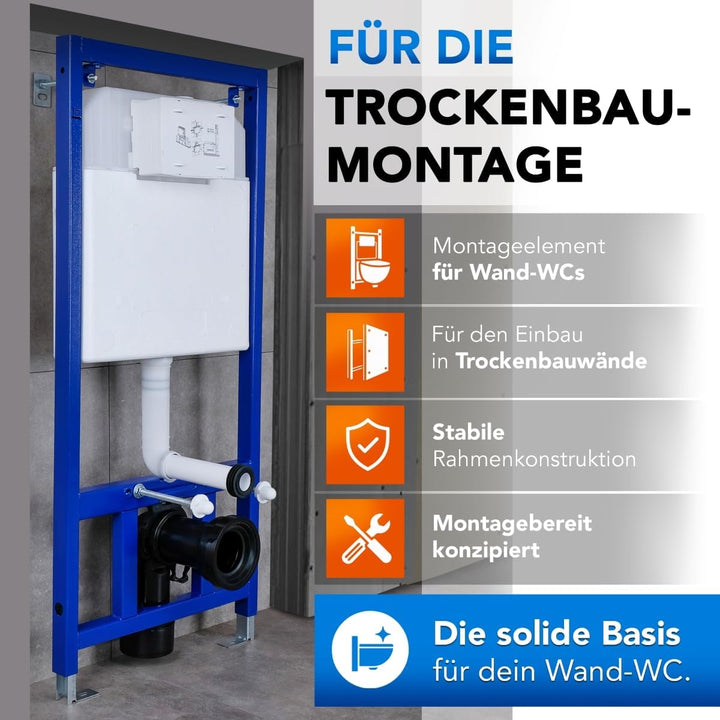 Belvit Trockenbau Vorwandelement, Montageelement für Wand-WC