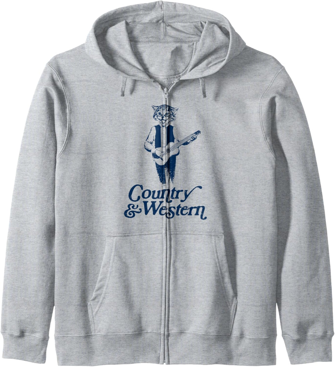 Country & Western Music Funny Guitar Playing Cat Graphic Kapuzenjacke
