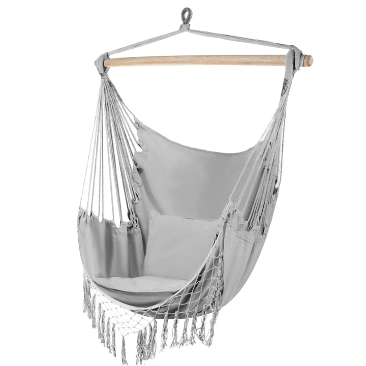 Hängesessel Outdoor 97 x 130 cm Grau bis 120 kg - Schaukelsessel Outdoor und Innen - Hängeschaukel P