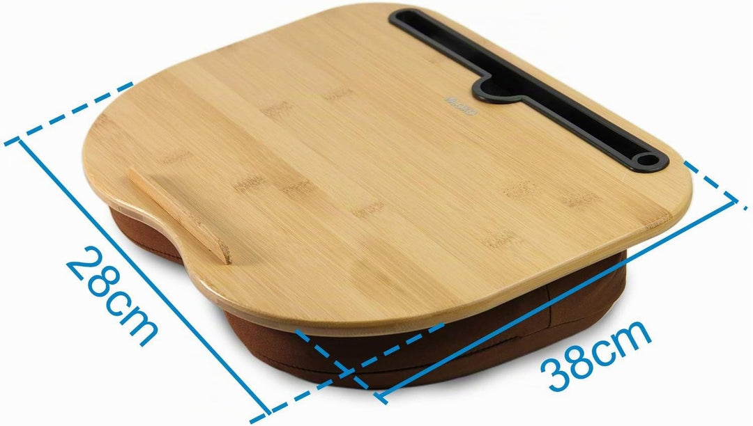 VLOXO Tragbare Laptopkissen Bambus für Bett &amp; Couch, weiche Polsterung, ergonomisches Knietablett Ki