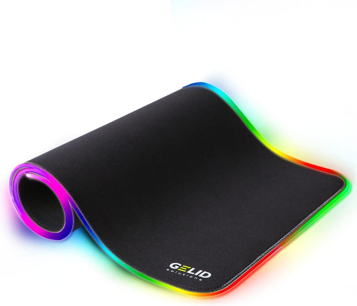 Gelid Solutions Nova Mauspad XL - Gaming Mousepad mit LED Beleuchtung - Schreibtischunterlage - Gros