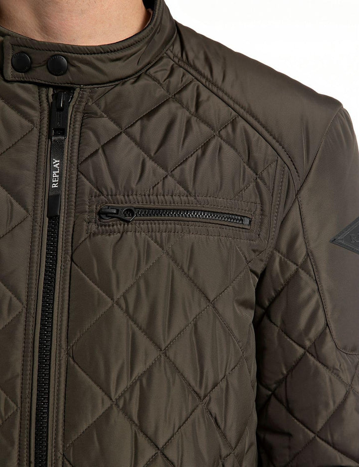 Replay Herren Steppjacke Übergangsjacke ohne Kapuze XS 935 DARK OLIVE, XS 935 DARK OLIVE