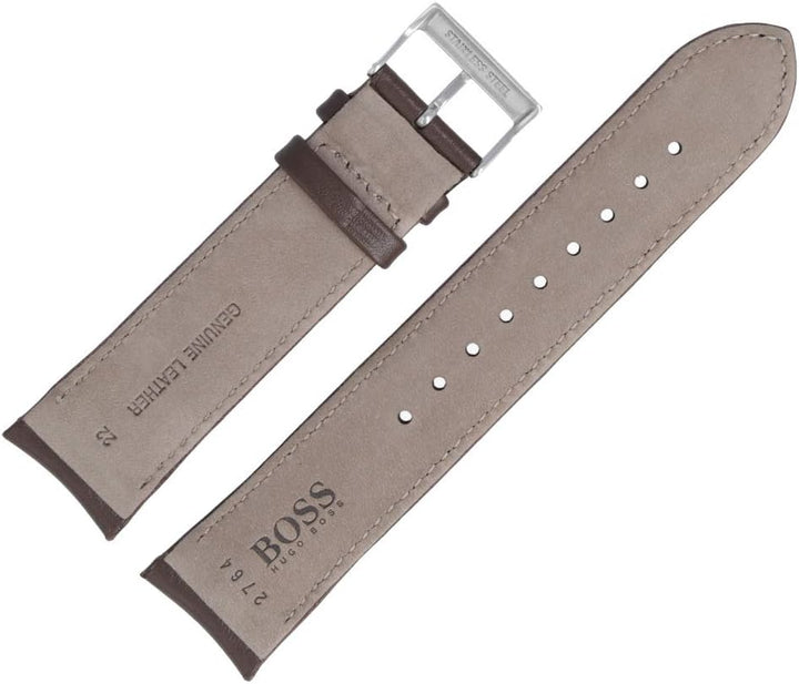Hugo Boss Uhrenarmband 22mm Leder Braun Glatt - 659302764