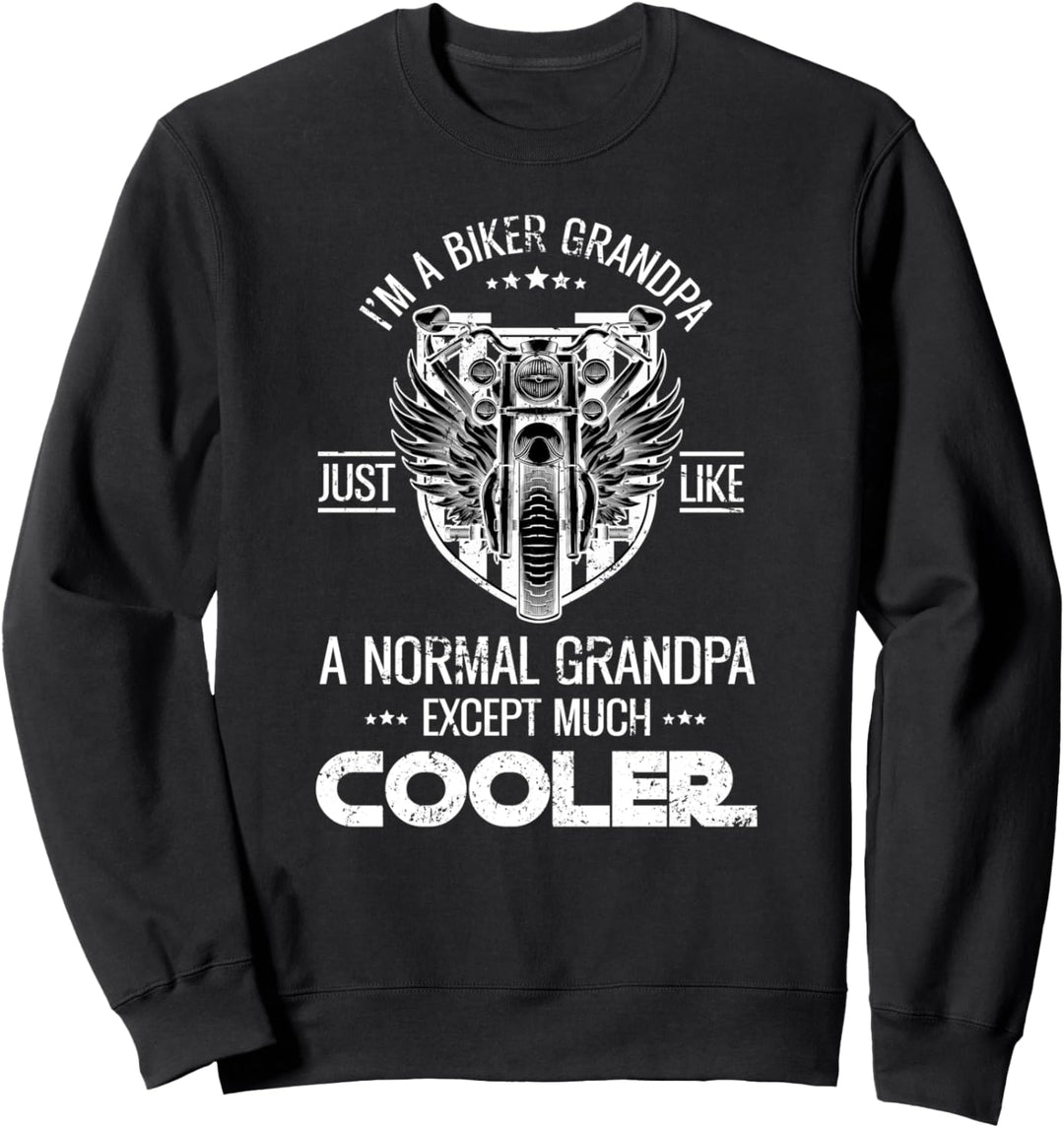 Ich bin ein Biker Opa Geschenk Lustiges Motorradfahrer Sweatshirt