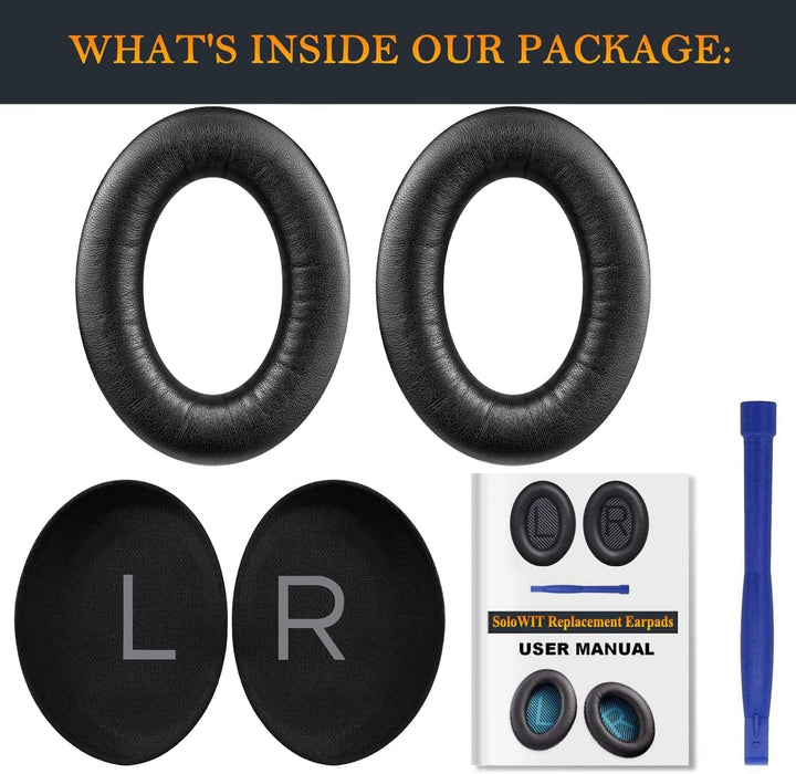 SOULWIT Lammfell Ersatzpolster Ersatz Ohrpolster für Bose QuietComfort 45 (QC45)/QuietComfort SE (QC