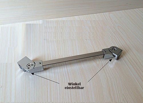 50 cm Edelstahl rahmenlose Dusche Tür Feste seitenwandplatte wall-to-glass Unterstützung Bar für 6mm