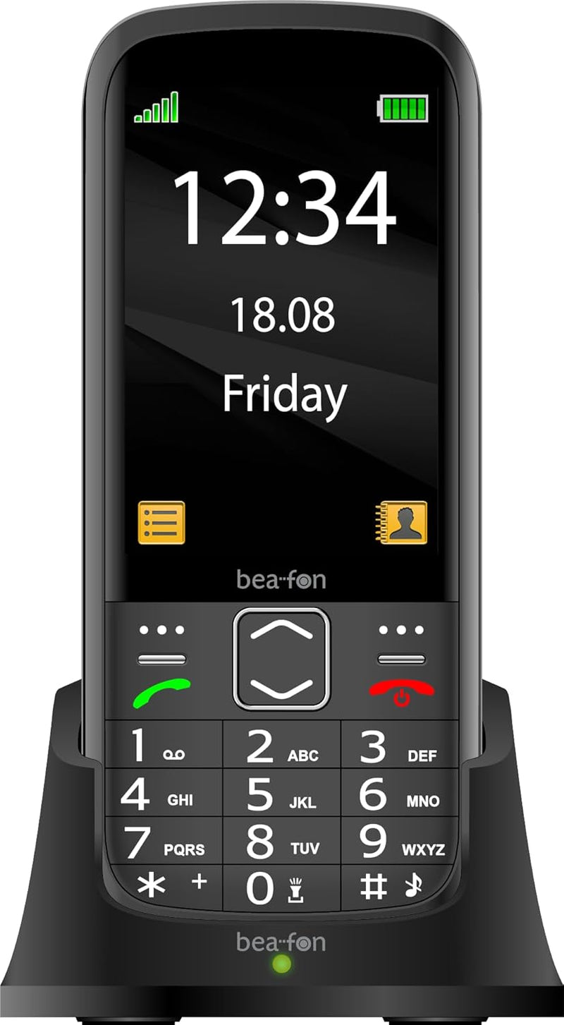 Beafon, SL270, Silverline, Tastentelefon, Seniorentelefon mit SOS Notruftaste, 3,5" Zoll (8,89cm) Di