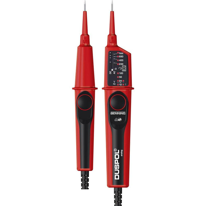 BENNING DUSPOL analog. Spannungsprüfer (mit Tauchspul-Pegelanzeige, Spannungsmessbereich 12 V - 1000
